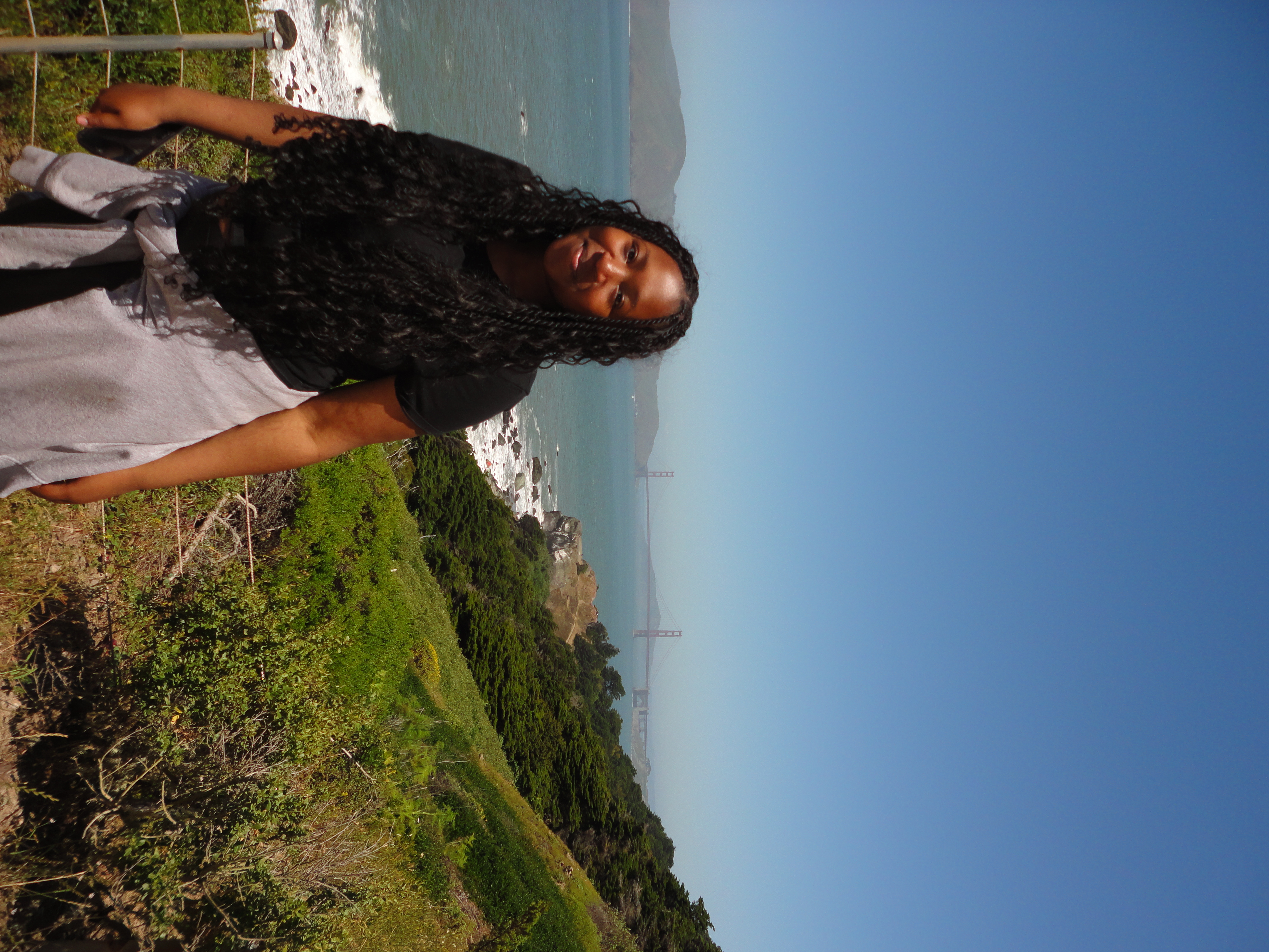 Nishat overlooking the Golden Gate Bridge
