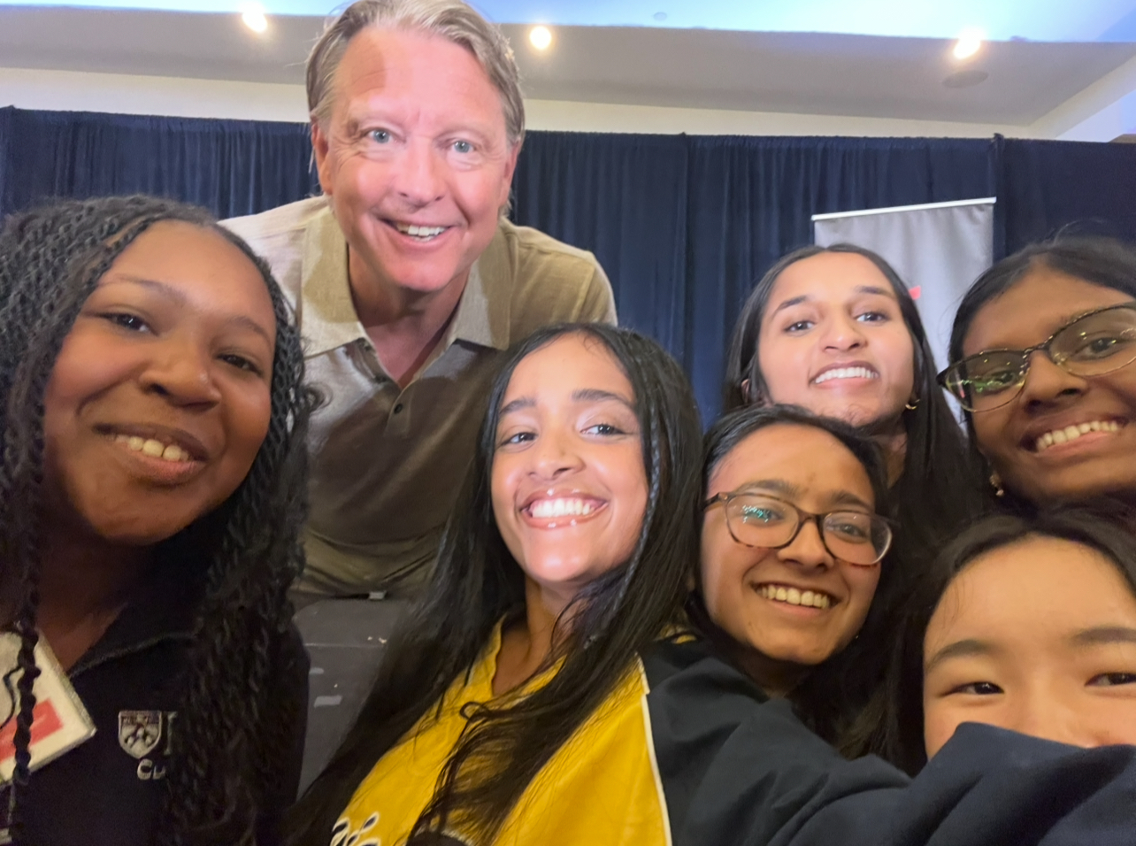 Nishat and fellow interns with Verizon leadership